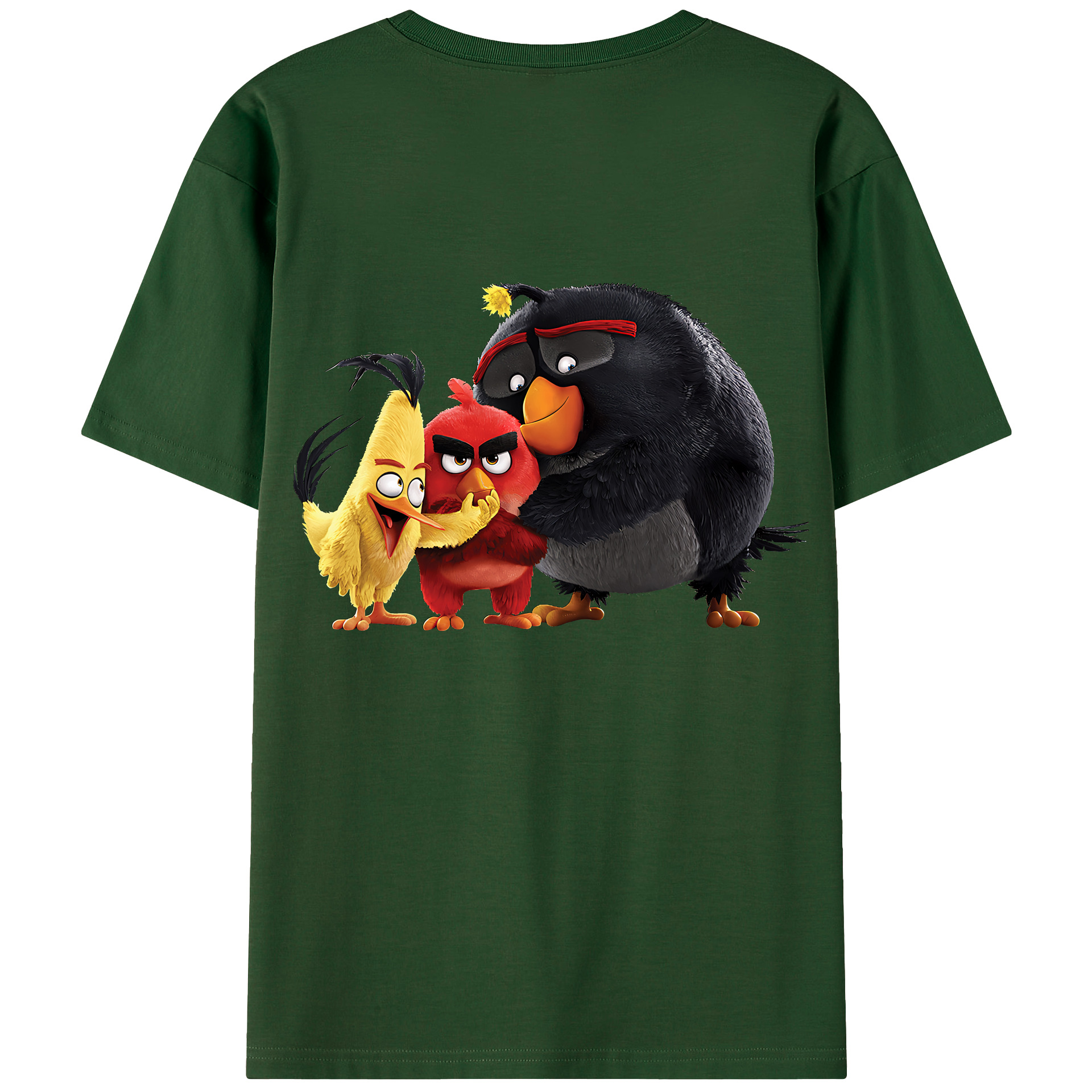 （画像用） Angry Birds アングリーバード 綿100％半袖Tシャツ（背面プリント）